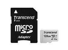 Карта пам'яті Transcend 128 GB microSDXC UHS-I U3 300S + SD adapter (TS128GUSD300S-A)
