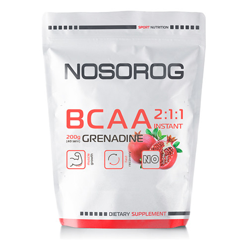 Амінокислоти Nosorog BCAA 2:1:1 гранат, 200 г
