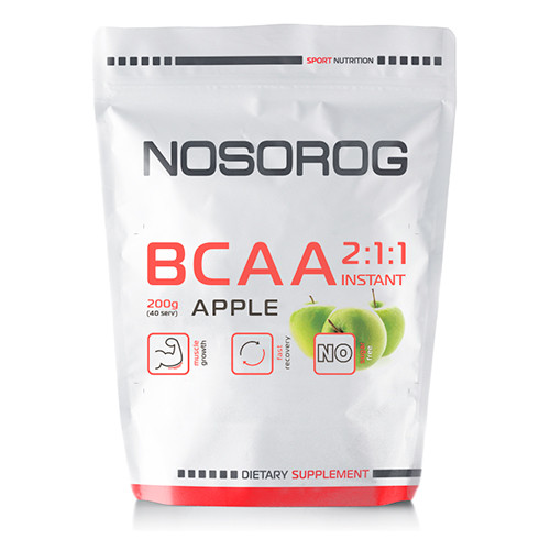Амінокислоти Nosorog BCAA 2:1:1 яблуко, 200 г