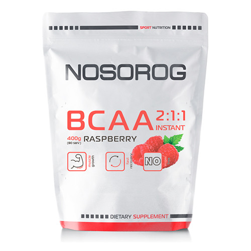 Амінокислоти Nosorog BCAA 2:1:1 малина, 400 г