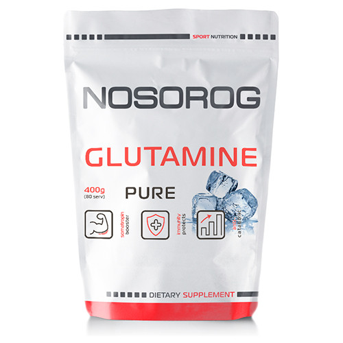 Глютамін Nosorog Glutamine Powder натуральний, 400 гр