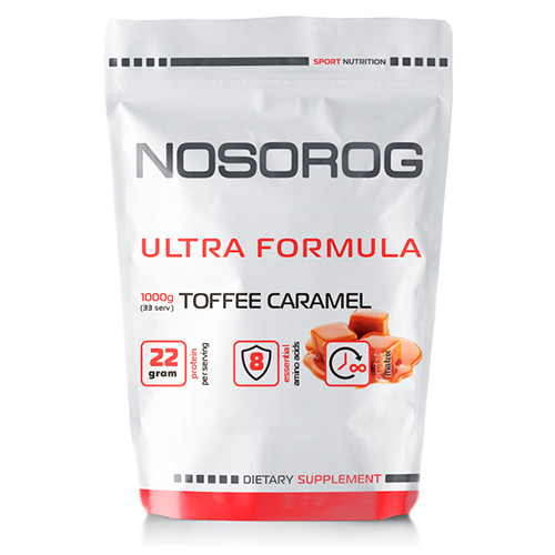 Протеїн (суміш сироватковий, казеїн, альбумін) Nosorog Ultra Formula тоффі-карамель, 1 кг
