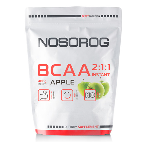 Амінокислоти Nosorog BCAA 2:1:1 яблуко, 400 г