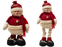 Сніговик з висувними ногами 0,3 м, Новорічна декоративна фігура 000234-2)