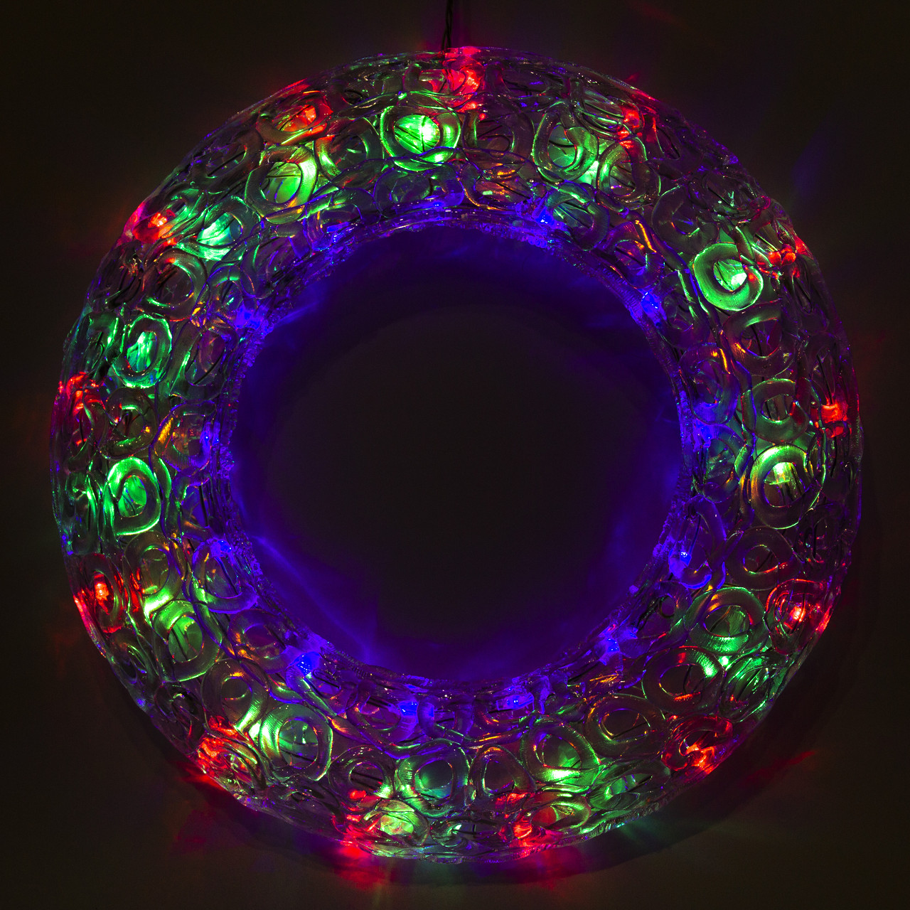LED декорація коло, 52л, різнокольоровий, контролер, акрил, IP20 (041152)