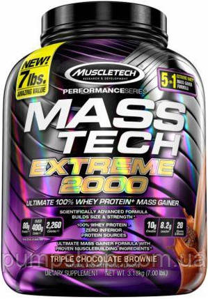 Гейнер MuscleTech Mass-Tech Extreme 2000 - 3100 г, фото 2