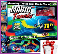 Перегоновий гнучкий трек Magic Tracks 220 деталей автотрек перегонова траса, фото 3