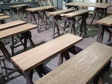 Сходи дерев'яні дуб, 1000х300х40 мм, 1 сорт, доставка по Україні