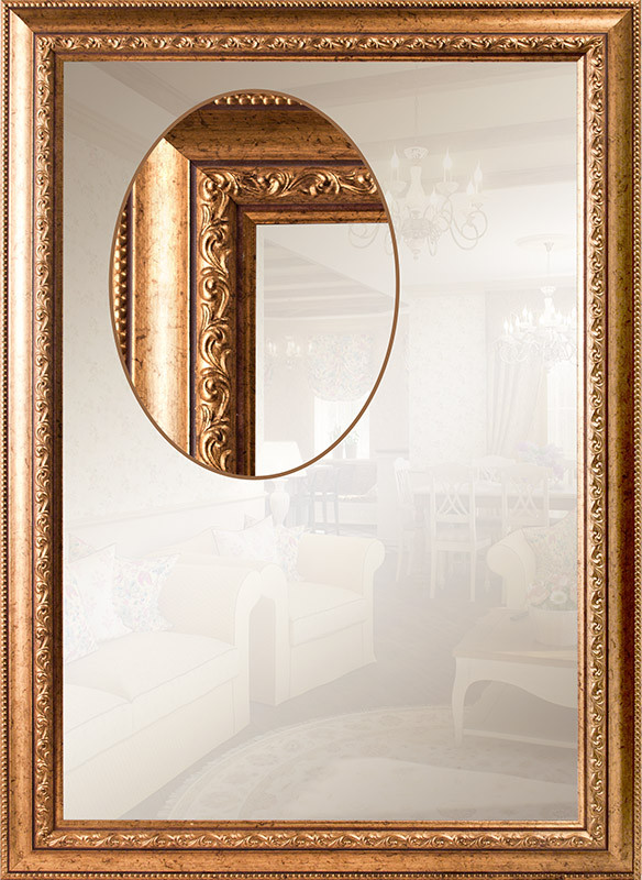 Зеркало в багете для прихожей для ванной - фото 1 - id-p191408498