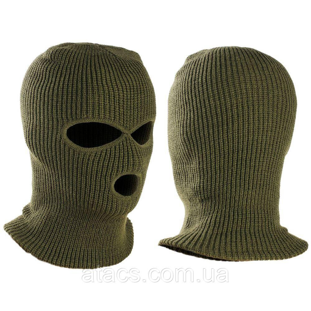 Балаклава в'язана з трьома отворами 3-HOLE ACRLYIC BALACLAVA Оливкова