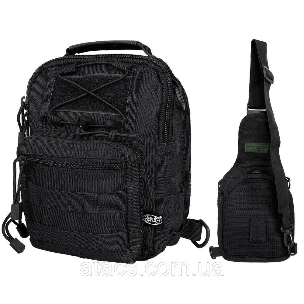 Рюкзак однолямочний через плече Shoulder Bag, "MOLLE" Чорний