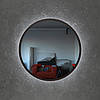 Кругле дзеркало з підсвічуванням 800 мм венге магія, фото 2
