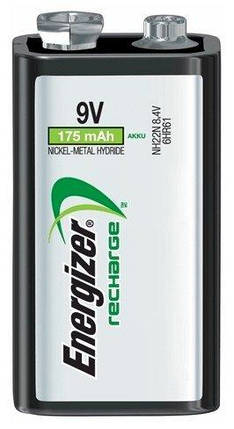 Аккумулятор Energizer Recharge Power Plus, 6F22/9V, 175 mAh, LSD Ni-MH, блистер 1шт, фото 2