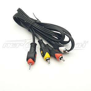 Кабель AV jack 2.5 mm to 3RCA, 1.5 м, фото 2