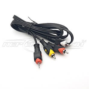 Кабель AV jack 2.5 mm to 3RCA, 1.5 м, фото 2