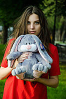 Мягкая игрушка Плюшевый кролик Кнопа 55см Уютный подарок Милый плюшевый кролик Подарки для самых маленьких