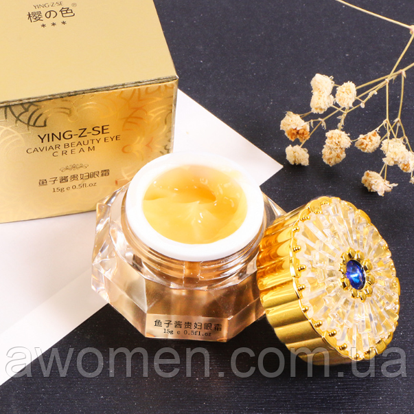 Уценка! Підтягувальний крем для очей Ying-Z-Se Caviar з червоною ікрою 15 g (м'ятна коробка), фото 1