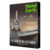Подарочный набор Offshore Oil Rig & Oil Tanker Gift Set (Нефтяная платформа и танкер), Metal Earth (MMG105)