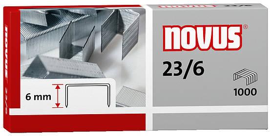 Канцелярські скоби для степлера 23/6 (1000 шт) NOVUS Німеччина