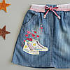 Джинсова спідниця для дівчинки. 86 см, фото 3