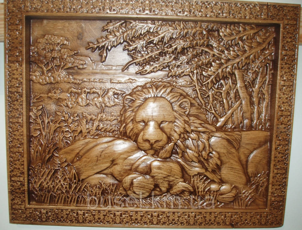 Різна картина (Лев із левицею), розмір 440х350, доставка по Україні