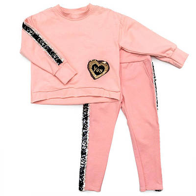 Костюм (брюки, бомбер) для дівчаток Kidsmod 146 рожевий 2263
