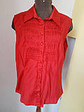 Червона сорочка без рукавів з красивою вставкою Solar, фото 2