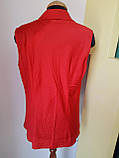 Червона сорочка без рукавів з красивою вставкою Solar, фото 3