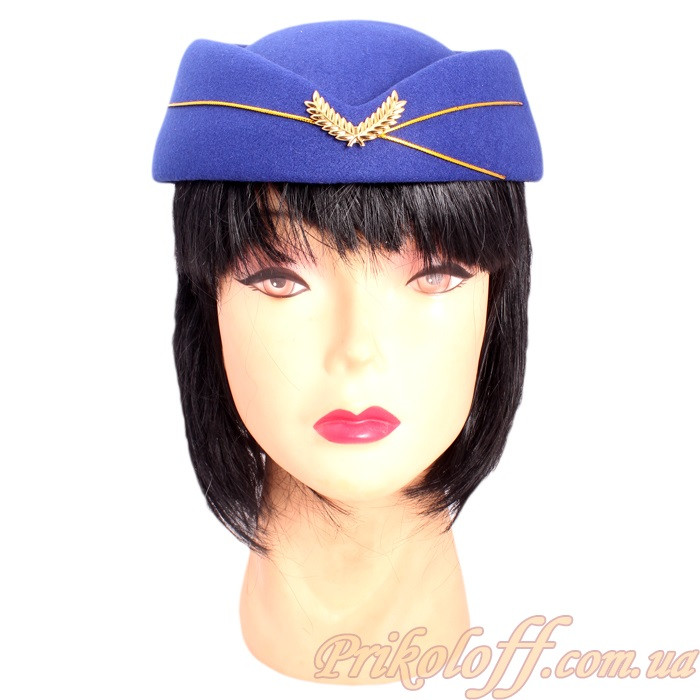 Пілотка стюардеси, синя., фото 1