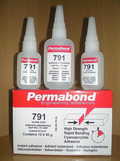 Цианакрилатный клей Permabond C791 для склеивания силикона - фото 2 - id-p527919296