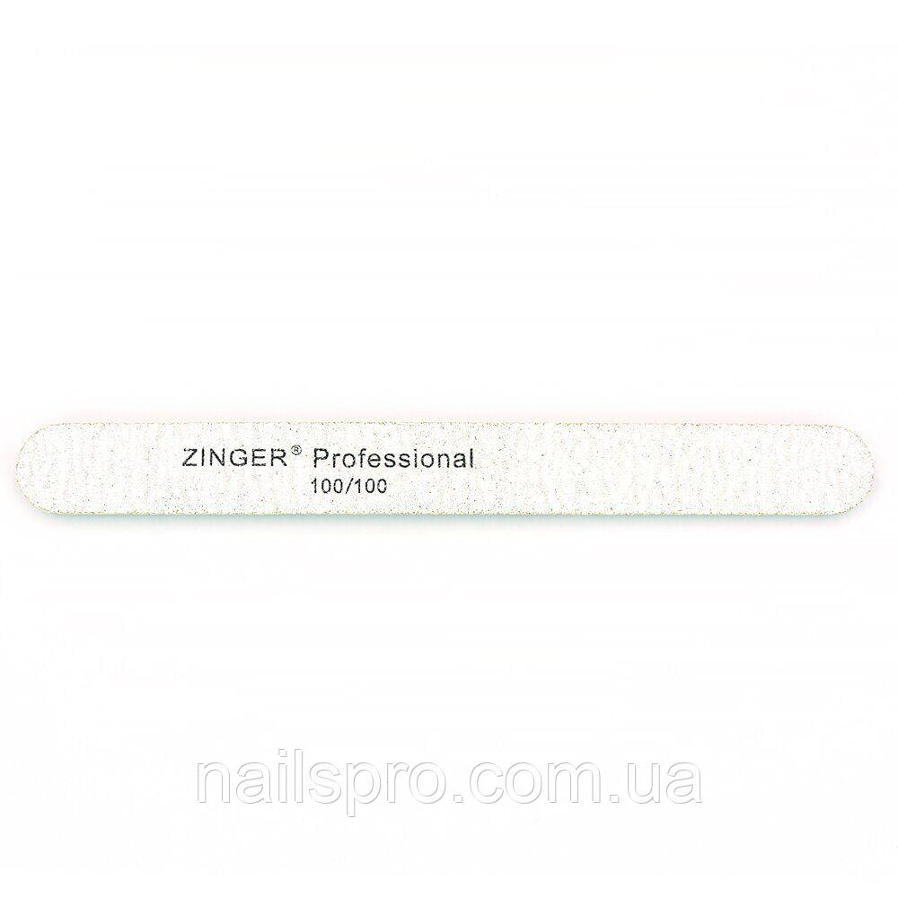 Пилка шліфувальник для нігтів Zinger Е-505, 100/100 грит, овал