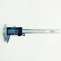 Штангенциркуль цифровий KM-DSK-150 з бігунком, 0-150/0,01 мм; ±0.02 мм. Сертифікат від виробника