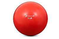 Мяч для фитнеса, пилатеса ProSource Toning Ball 1,35kg (PS-2222-3lb-red), красный