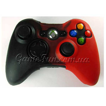 Xbox 360 силіконовий чохол для джойстика (black/red)