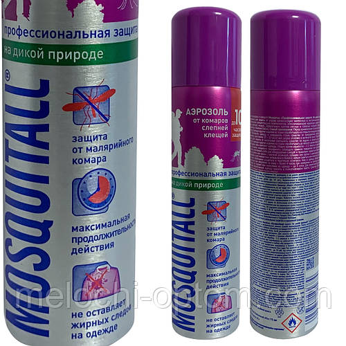 Аэрозоль от насекомых MOSQUITALL 75ml профессиональная защита на дикой ...