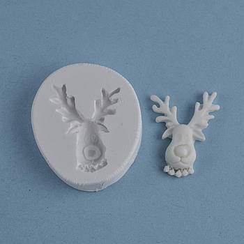Силіконовий молд Різдвяний олень 3.5х4.0 см