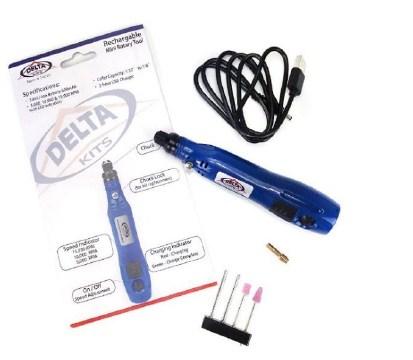 Акумуляторна бормашинка Delta Kits дриль для ремонту тріщин та сколів скла авто з набором цанг