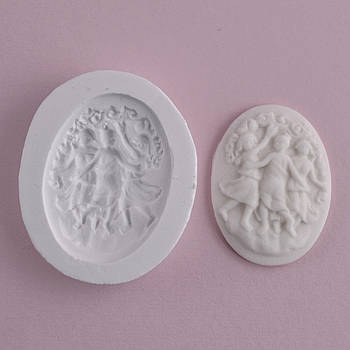 Силіконовий молд Камея дівчатка в танці 4.0х4.9 см