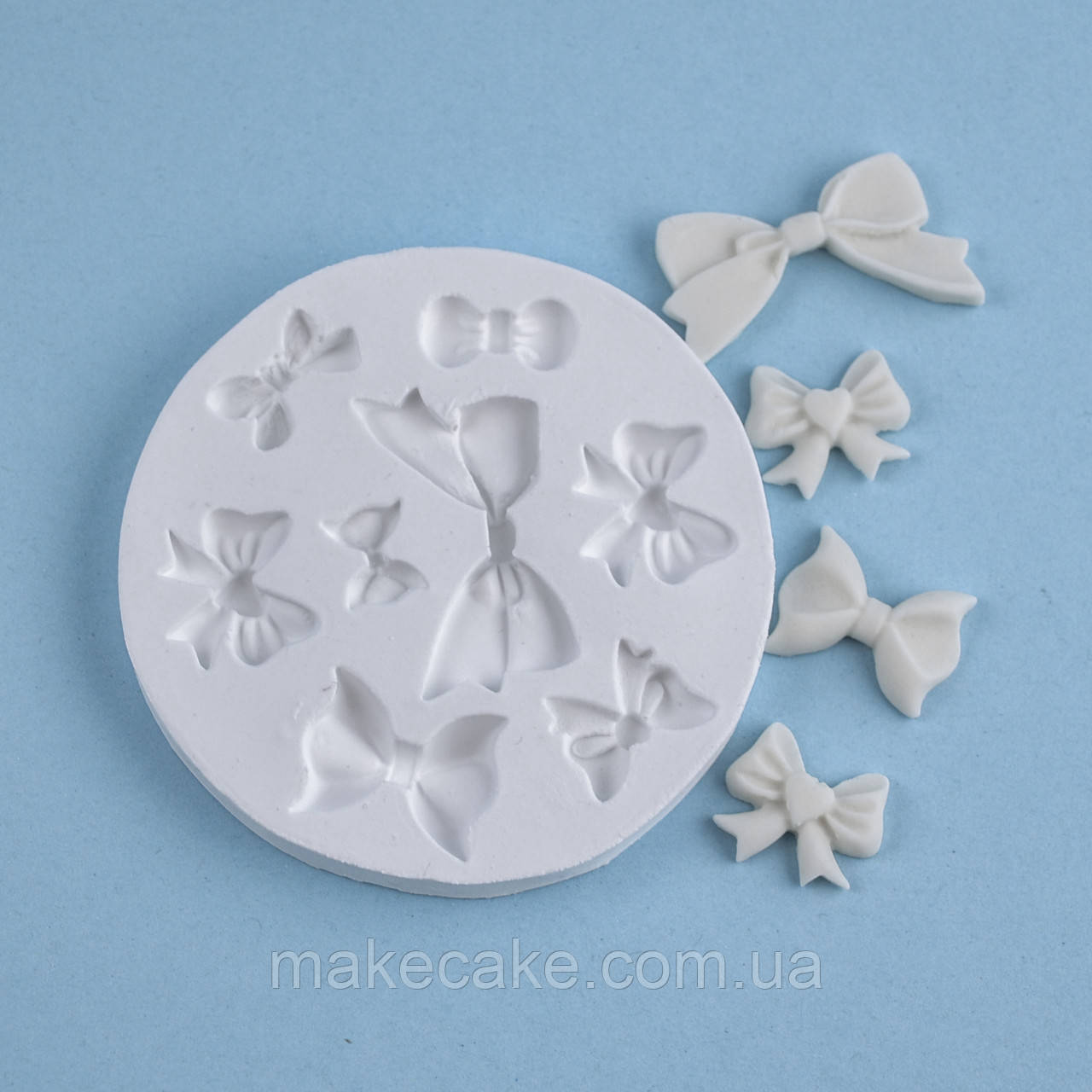 Силіконовий молд Набір бантиків No3 8.7х8.7 см, фото 1