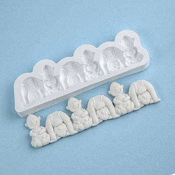 Силіконовий молд Бордюр малюки 16.0х4.0 см