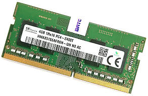 Оперативна пам'ять для ноутбука Hynix SODIMM DDR4 4Gb 2400MHz 19200S 1R16 CL17 (HMA851S6AFR6N-UH N0 AC) Б/В