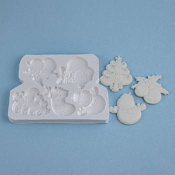 Силіконовий молд Новорічний набір No2 13.5х10.0 см