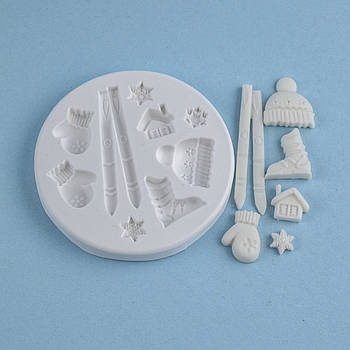 Силіконовий молд Новорічний набір No3 8.3х8.3 см
