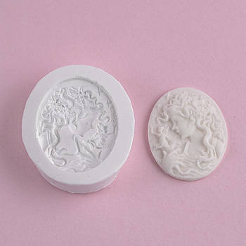 Силіконовий молд Камея обличчя жінки No2 4.0х5.0 см