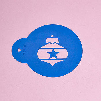 Трафарет Новорічна іграшка 6 см