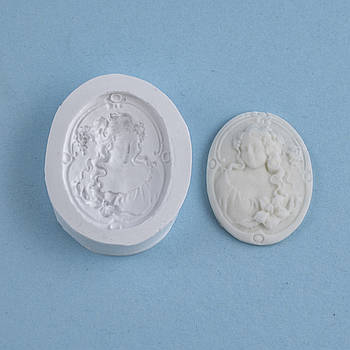 Силіконовий молд Камея Дівчина 4.0х5.0 см