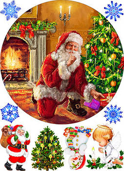 Вафельна картинка "Новий рік. Різдво-11" А4, 20х30 см