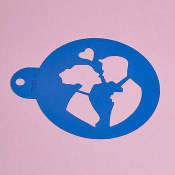 Трафарет Закохана пара 10 см