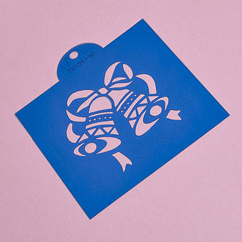 Трафарет Різдвяні дзвіночки 10х11 см