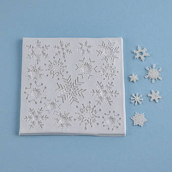 Силіконовий молд Набір Сніжинок No2 11.0х11.0 см